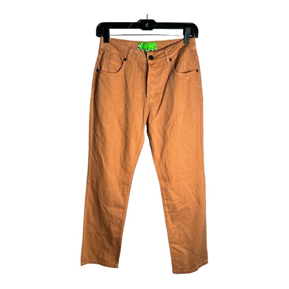 SR vs Sandrine Rose Brown Mid Rise Button Fly Trousers 25